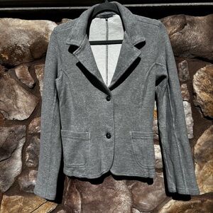 James Perse Blazer Jacket Womens Size Large Gray Soft Cotton Quiet Luxury